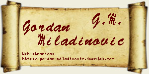 Gordan Miladinović vizit kartica